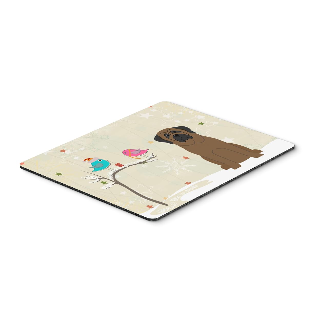 Between Friends Bullmastiff Mouse Pad - Large Washable Non-Slip Desk Mat for Home Office, Gaming & Computer Work - Cute Dog Design Hot Pad & Trivet for Kitchen Use