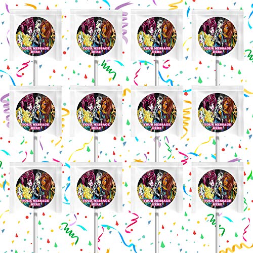 Monster High Party Supplies - 12-Piece Decorations & Lollipop Favors for Kids Birthday, Halloween & Themed Celebrations