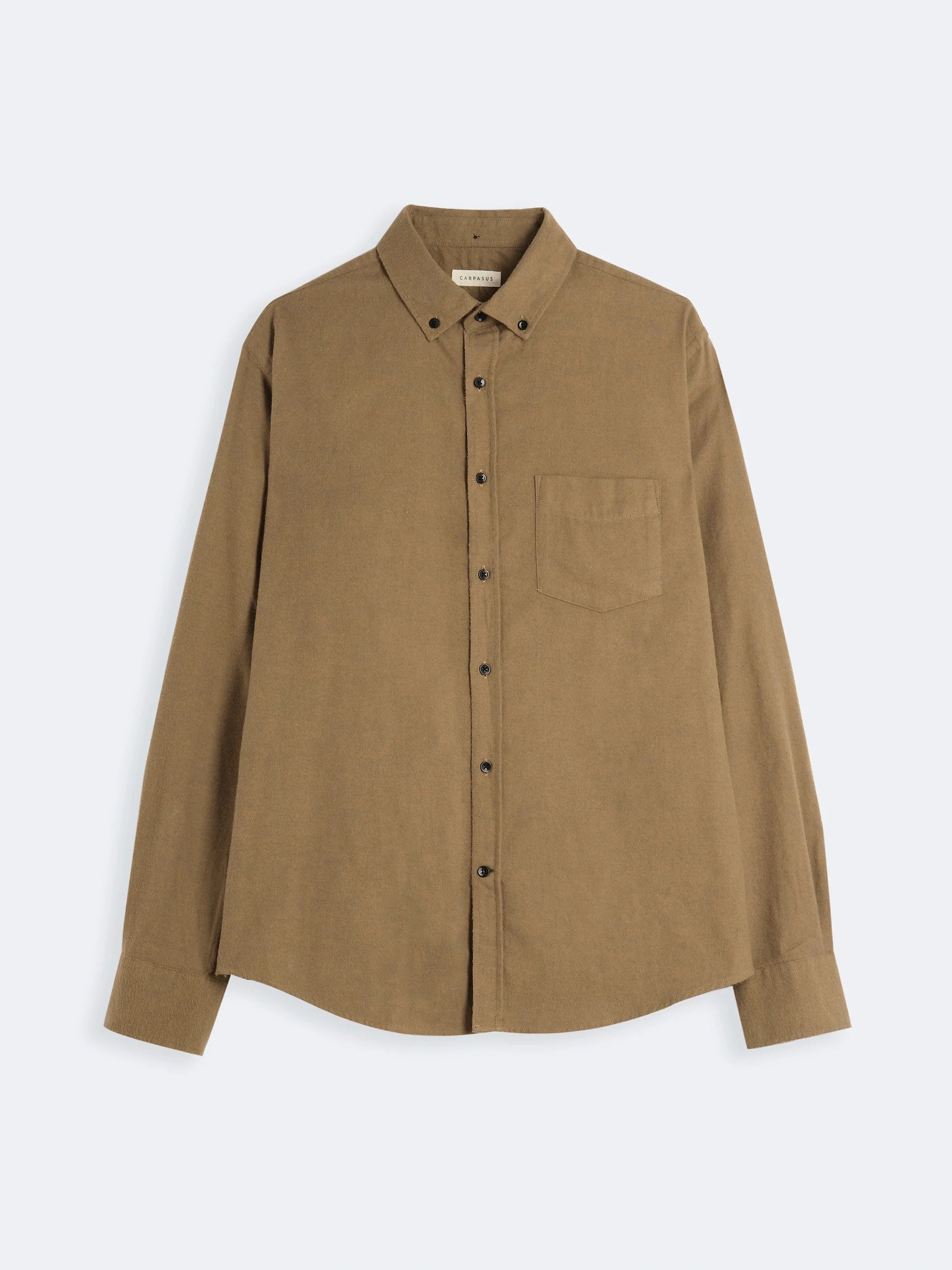 Men's Flannel Shirt - Soft Plaid Button-Down Shirt in Populus Ochre | Casual Fall & Winter Wear for Outdoor Activities & Layering