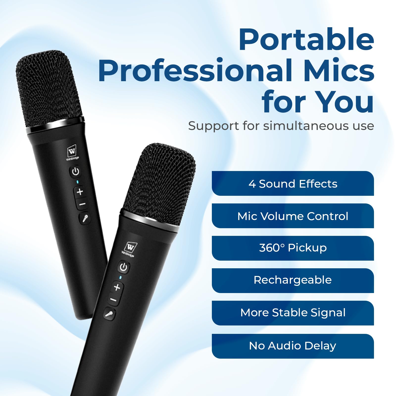 100W Powerful Portable PA Speaker System with 2 Wireless Microphones - Bluetooth 5.0, USB/TF/Aux Input, Karaoke Machine & Guitar Support - Ideal for Outdoor Events, Parties, Public Speaking and Home Karaoke
