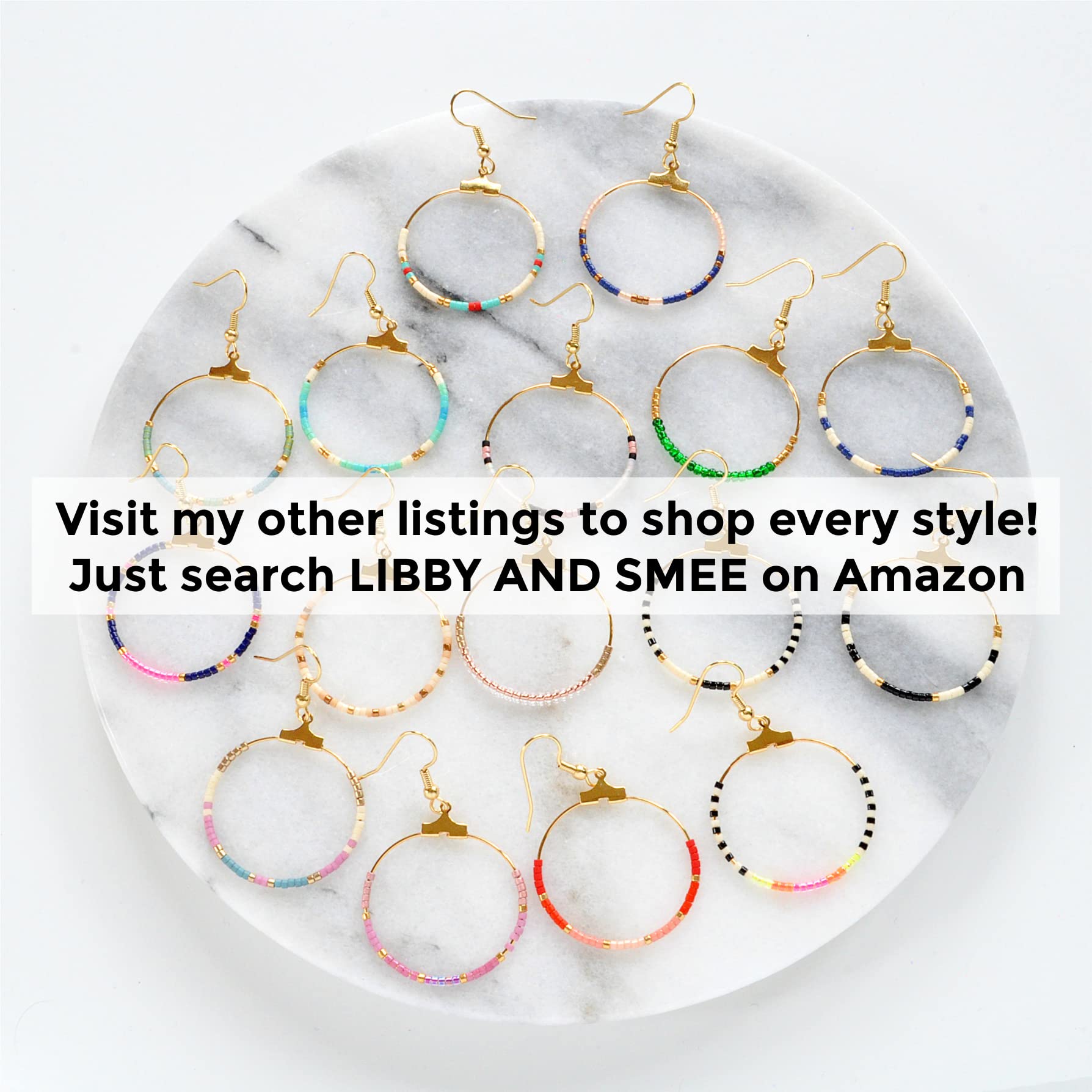Ivory and Blush Small Beaded Hoop Earrings - Gold Plated White Gold Ear Wires | Elegant Dainty Jewelry for Women, Perfect for Weddings, Parties & Everyday Wear