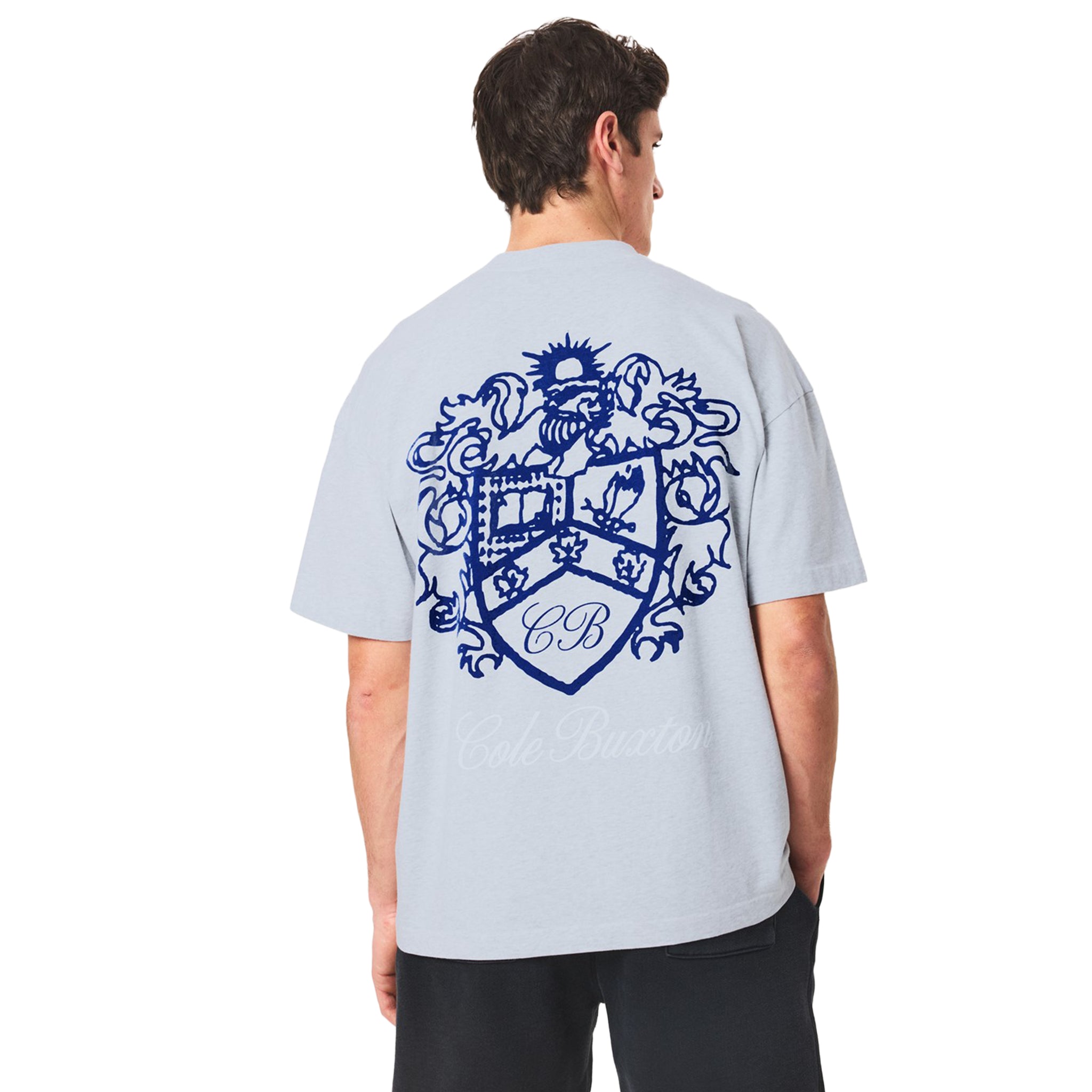 Cole Buxton Collegiate Grey T-Shirt for Men - Soft Cotton Crewneck Tee for Casual Wear & Street Style | Perfect for Everyday Outfits, Gym, and Layering