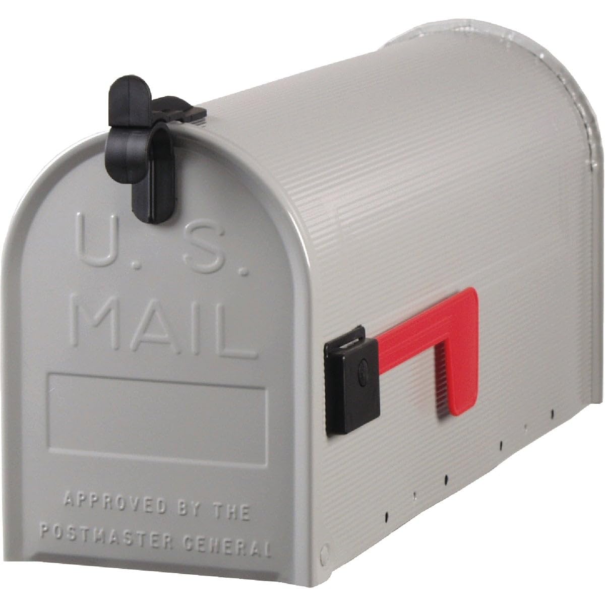 ST100000 Standard Size Galvanized Steel Rural Mailbox - USPS Approved, Weatherproof & Durable (Gray) - Perfect for Farmhouses, Rural Homes & Countryside Mail Delivery