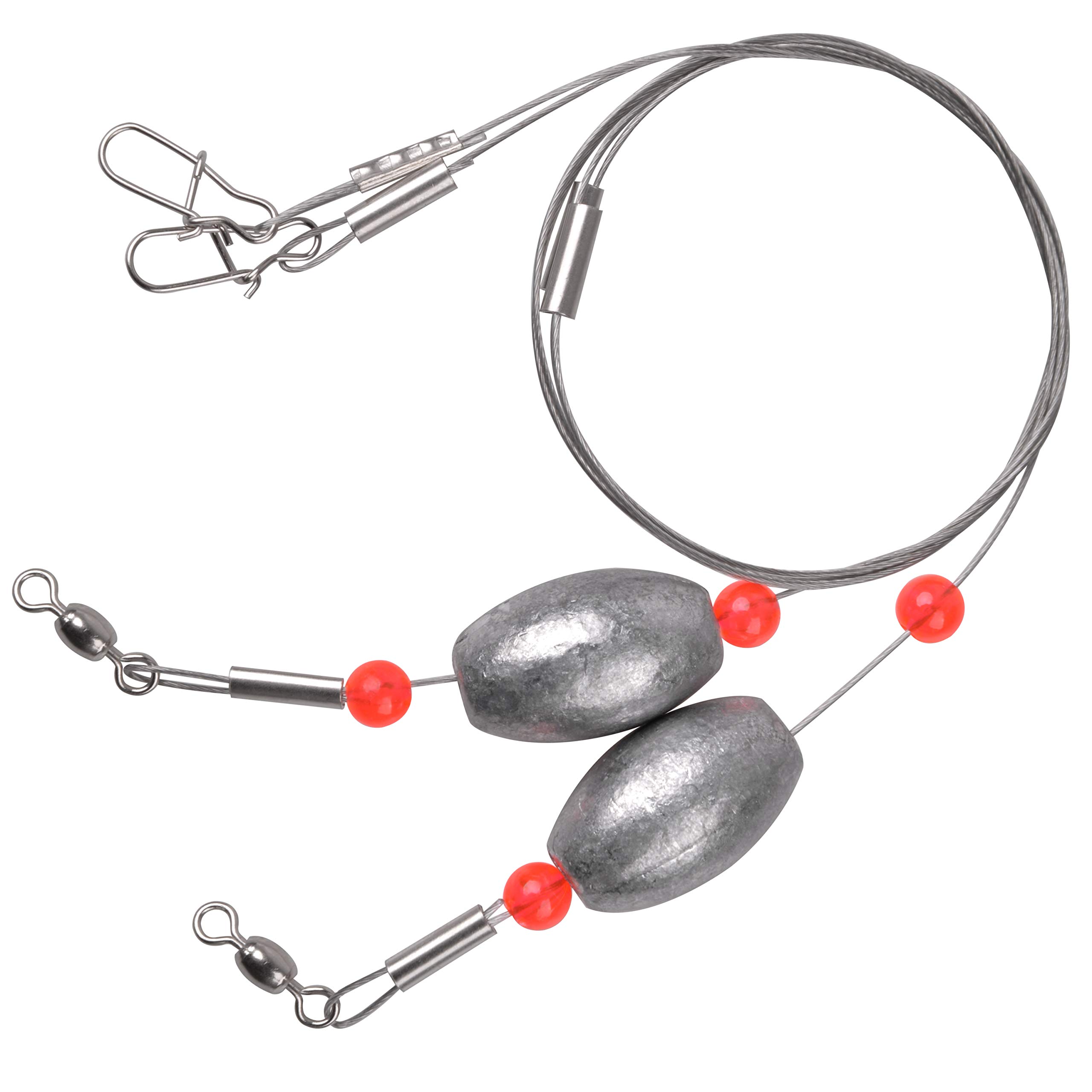 4/8pcs Stainless Steel Egg Fishing Sinker Rigs with Swivel Snap - Saltwater Flounder & Trout Bottom Fishing Gear for Ocean & Freshwater Angling - Perfect for Pier, Shore & Boat Fishing Adventures