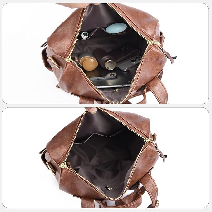 Stylish Women's Backpack Purse - Multipurpose Fashion Handbag with Adjustable Sling Belt for College, Office & Travel | Cute Printed Shoulder Bag Gift for Girls & Women | Perfect for Work, School & Daily Commute