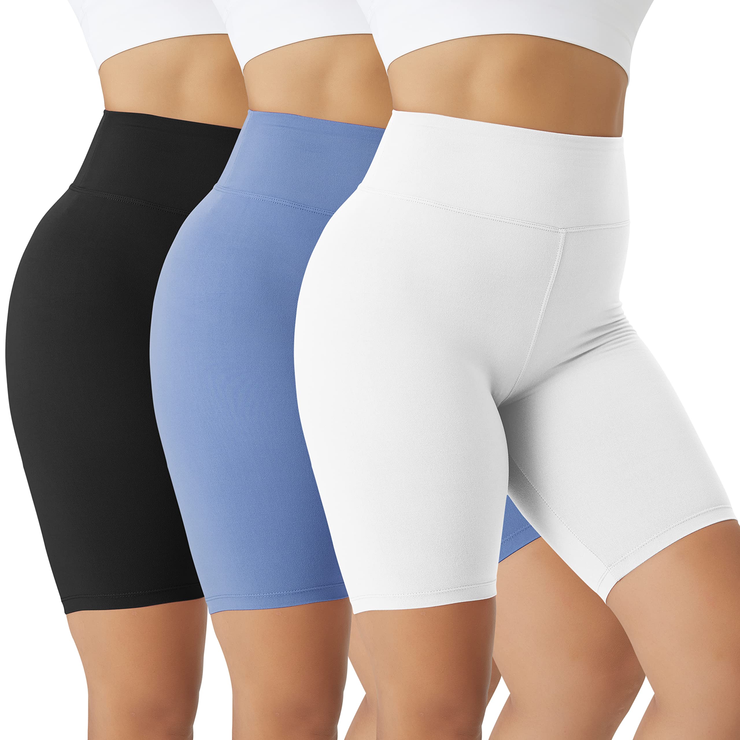 VALANDY Women's High Waisted Biker Shorts - 8