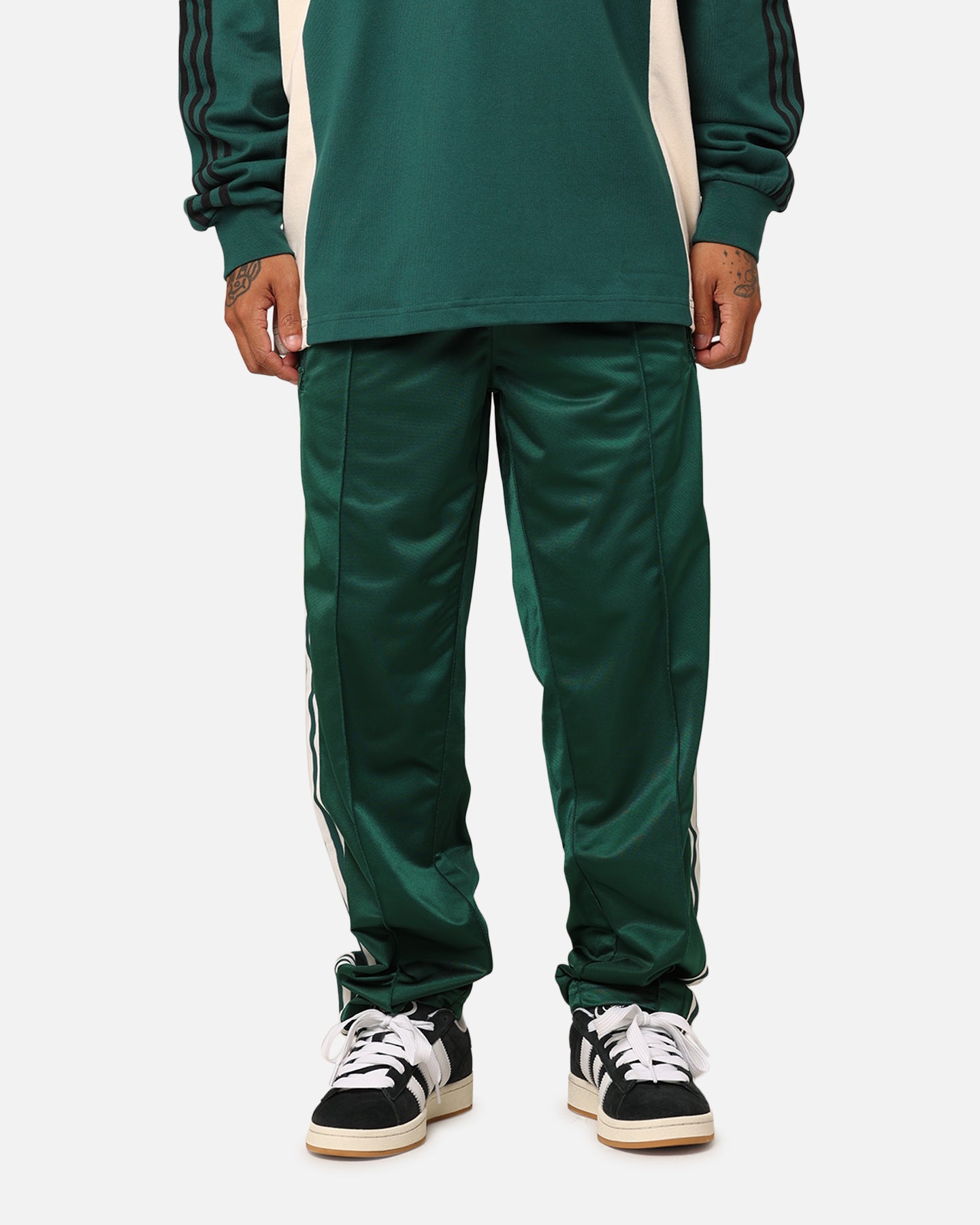 Adidas Archive Track Pants for Men - Green Athletic Joggers with Comfort Fit & Side Pockets - Perfect for Running, Gym Workouts & Casual Streetwear