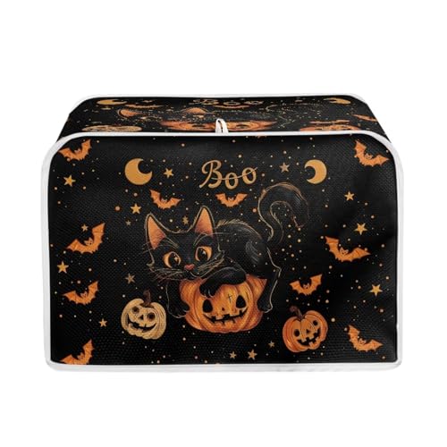 Halloween Black Cat Pumpkin Bats