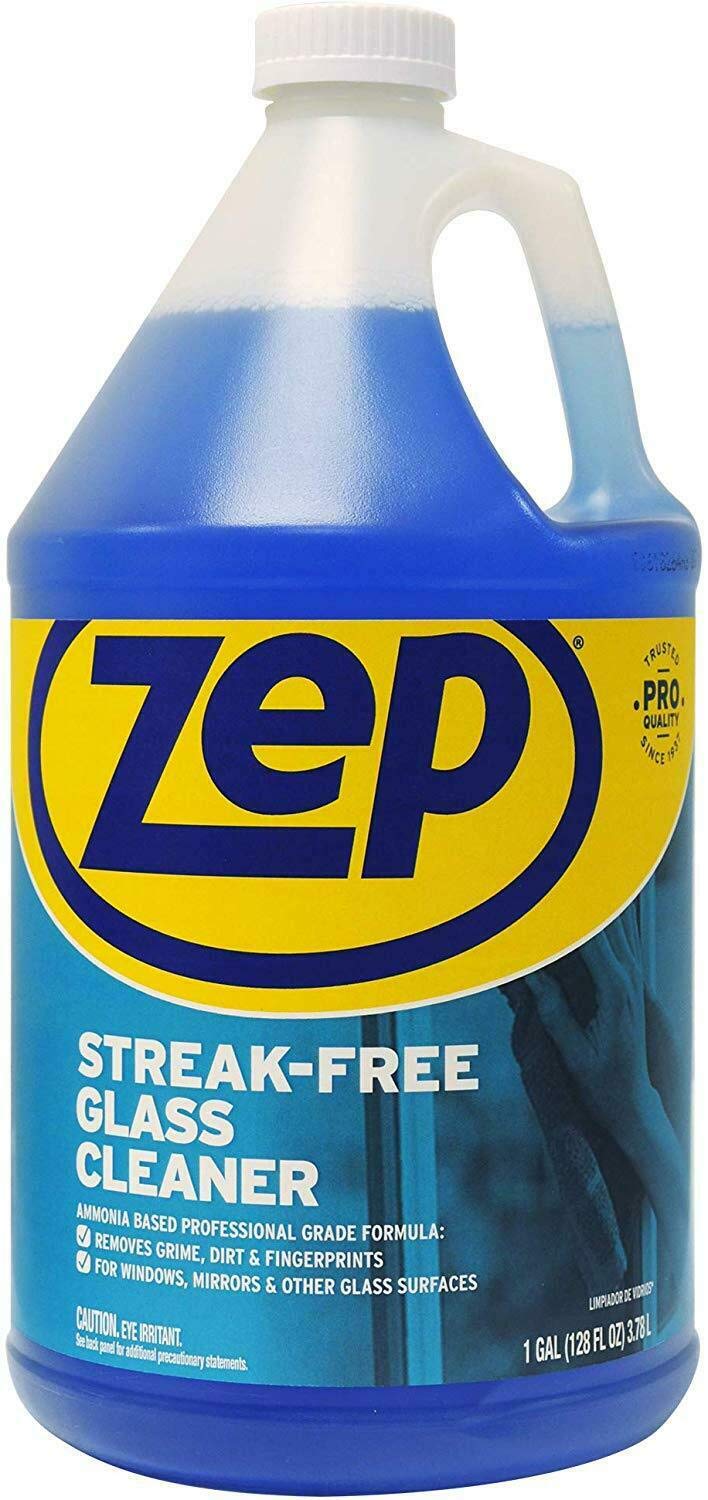 Streak-Free Glass Cleaner 128oz (Case of 4) - Professional Strength Formula for Windows, Mirrors & Glass Surfaces | Ideal for Home, Office & Commercial Use