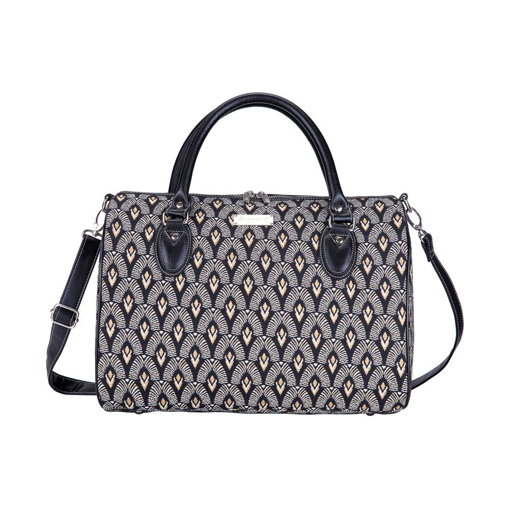 Signare Tapestry Duffle Bag - Women's Overnight & Weekend Travel Bag with Luxor Art Deco Design (TRAV-LUXOR) - Perfect for Gym, Beach Trips & Short Getaways