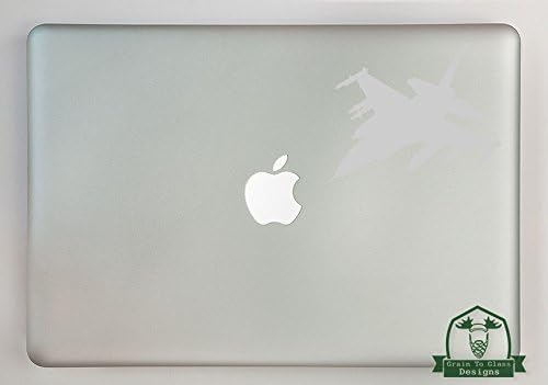 F-16 Fighting Falcon Vinyl Decal Sticker - 8 Inch Grey for Car, Truck, Window, Laptop, Phone - Military Aircraft Decoration for Vehicles & Electronics - Perfect for Aviation Enthusiasts & Patriotic Gifts