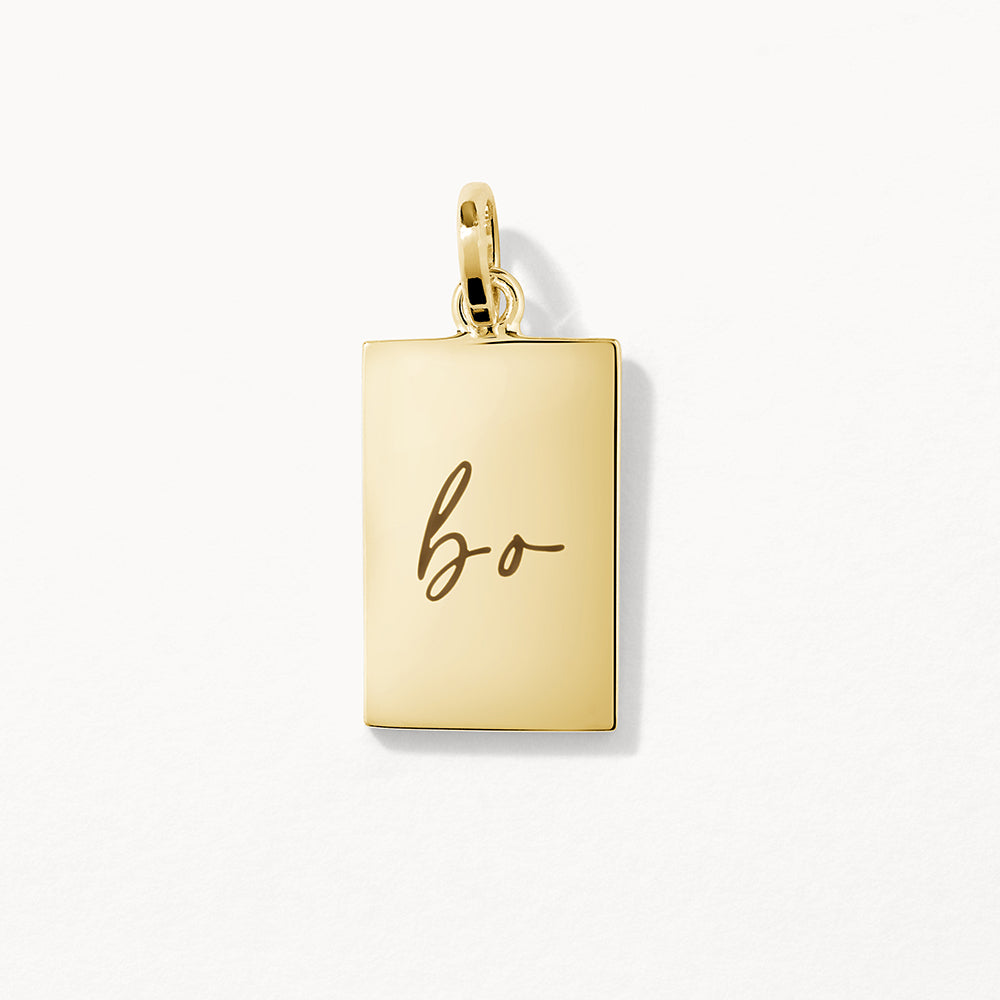 Personalized Engravable Gold Rectangle Pendant Necklace for Women - Custom Name & Date Jewelry Gift for Mom, Wife, Girlfriend - Perfect for Anniversaries, Birthdays & Special Occasions
