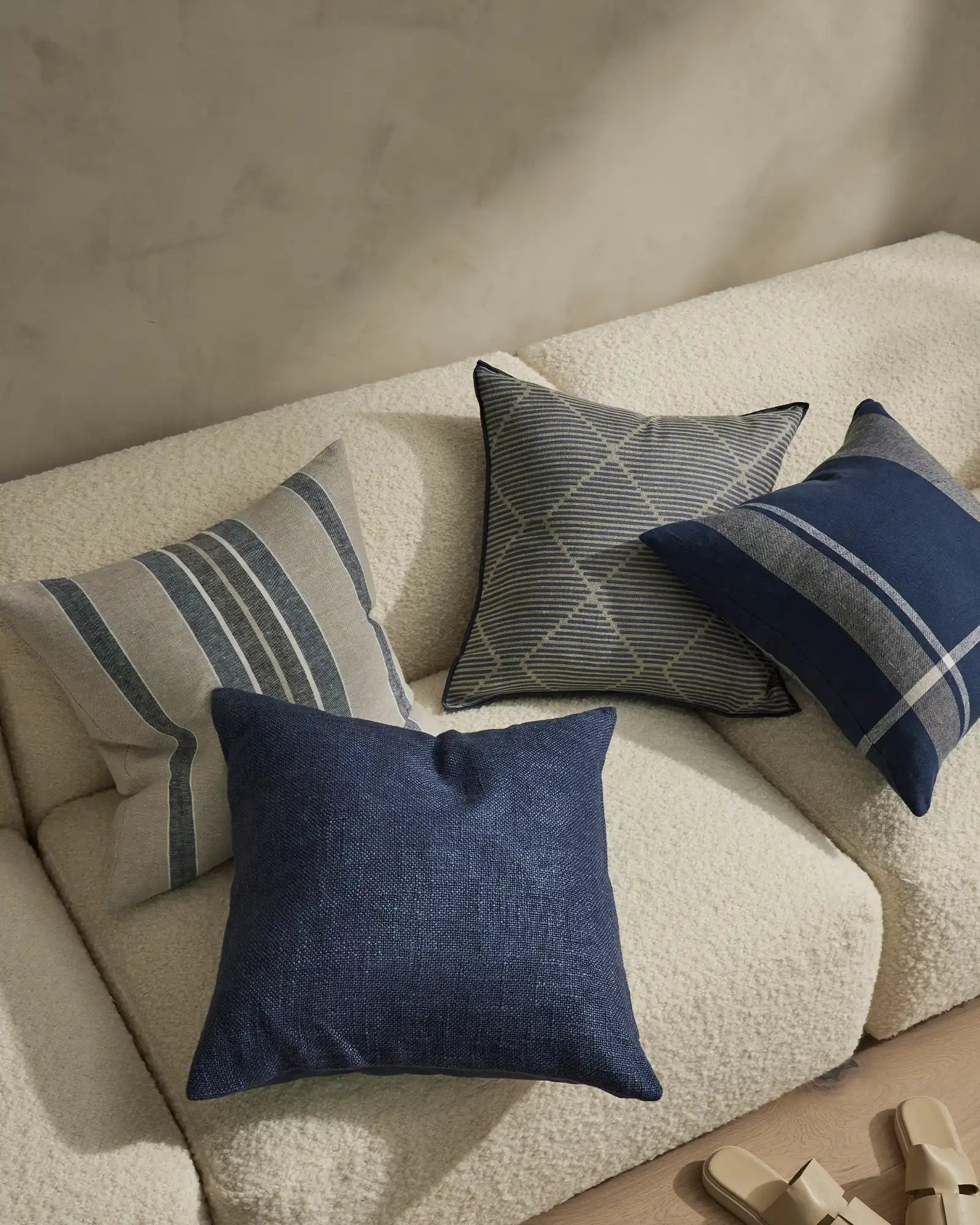 Premium Domenica Cushion Denim Pillow - Soft & Stylish Home Decor for Living Room, Bedroom, or Office - Washable & Durable Comfort