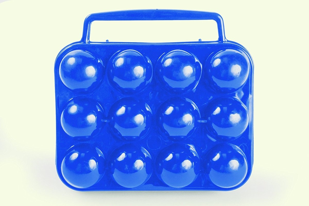 12 Egg Holder for Refrigerator - Durable Plastic Egg Tray with Secure Lid, Perfect for Kitchen Storage & Organization (Fridge, Pantry, Camping)