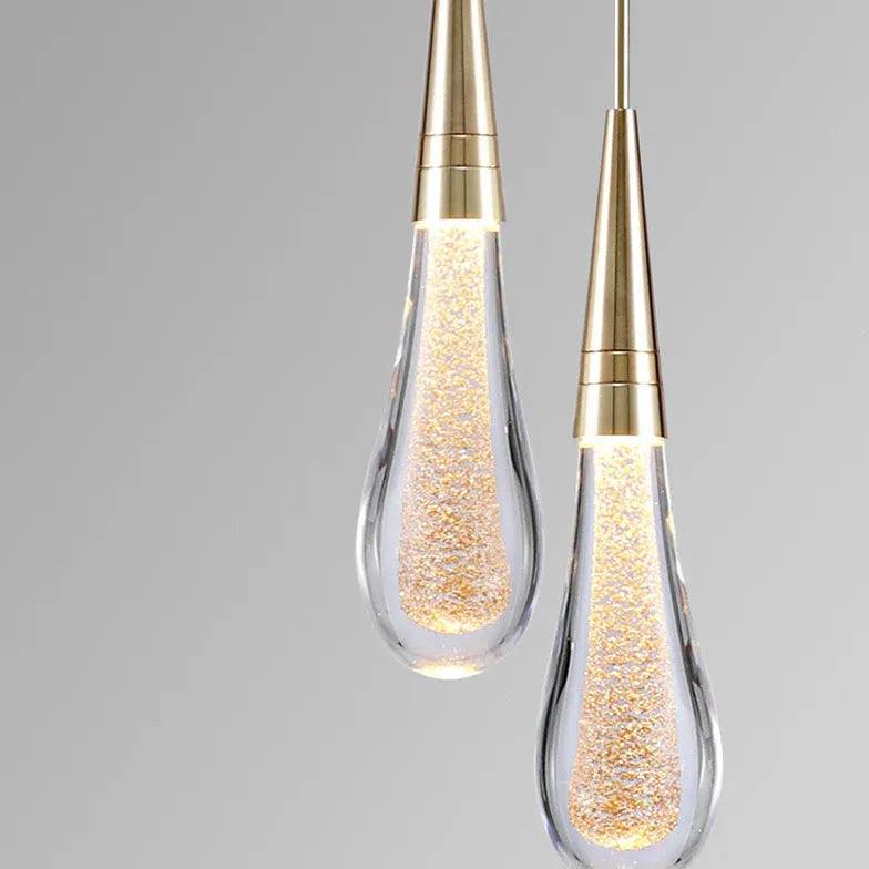 Modern Teardrop Pendant Light - Minimalist Bedside Lamp for Bedroom, Living Room & Dining Room - Sleek Hanging Light Fixture for Home Decor