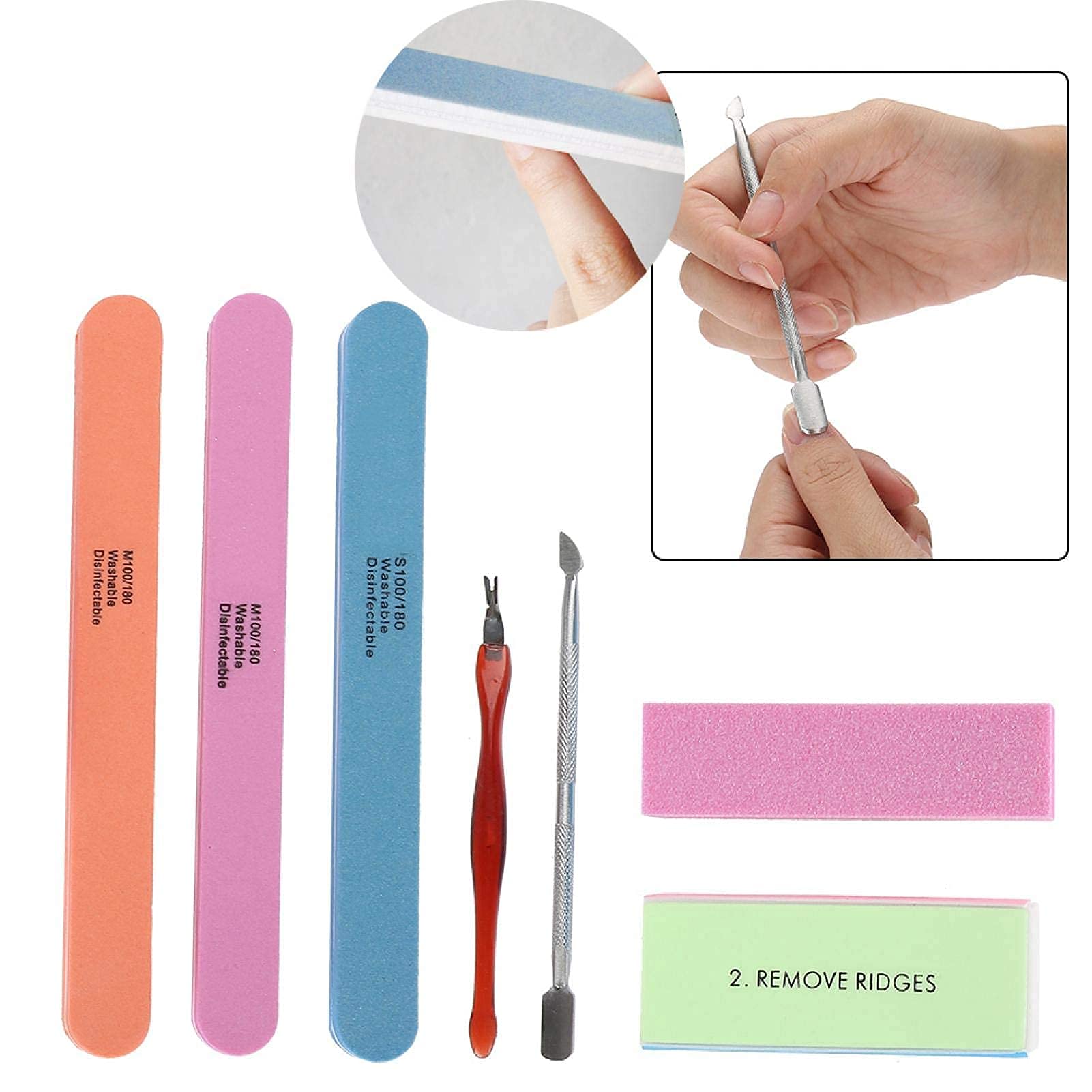 Professional Nail Files and Buffers Set - Manicure & Pedicure Kit for Women & Girls - Nail Care Tools for Smooth, Shiny Nails - Perfect for Home Salon, Travel, and DIY Nail Art