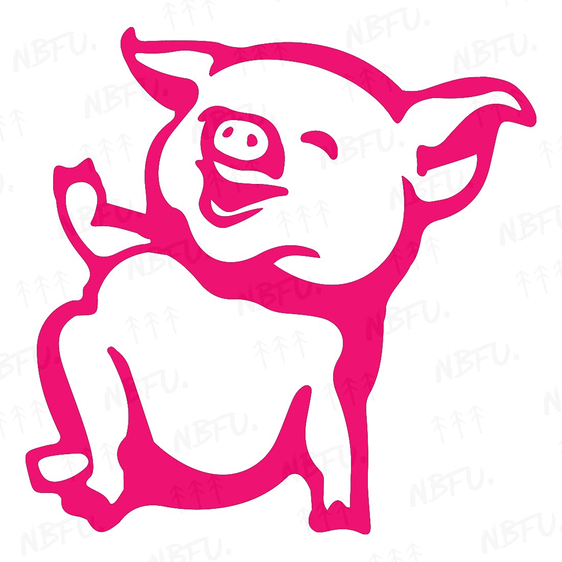 Premium Waterproof Vinyl Decal Stickers - Cute Pink Pig (Set of 2) for Laptop, Phone, Helmet, Car Window, Bumper, Mug, Cup, Door & Wall Decoration - Perfect for DIY Crafts, Home Decor & Personalizing Your Belongings