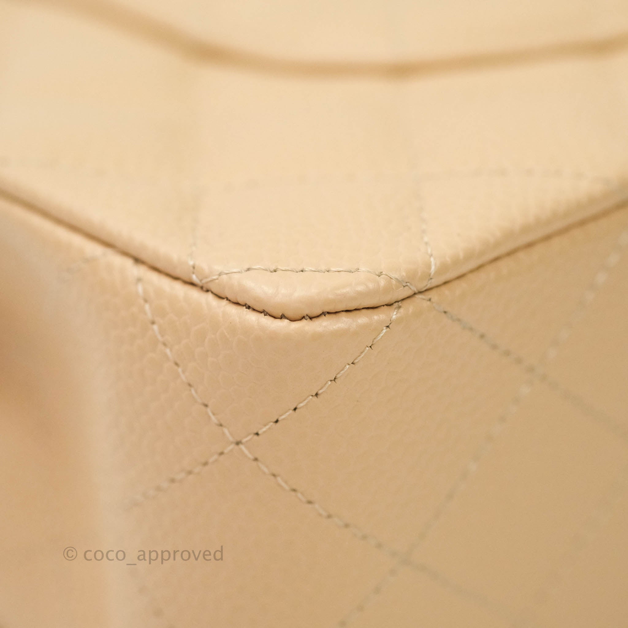 Chanel Classic Medium Double Flap Bag in Beige Caviar Leather with Gold Hardware - Luxury Handbag for Women, Perfect for Work, Evening Events & Special Occasions