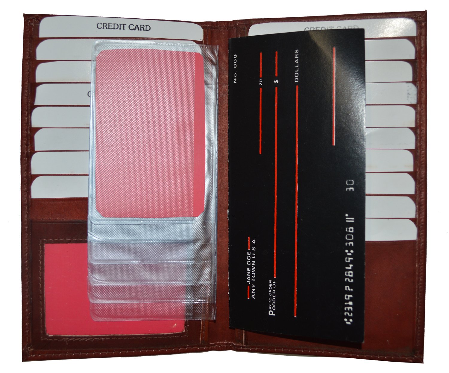 Genuine Leather Bifold Credit Card Holder for Men & Women - Slim RFID Blocking Wallet with Multiple Card Slots - Perfect for Business, Travel & Everyday Use (Burgundy)