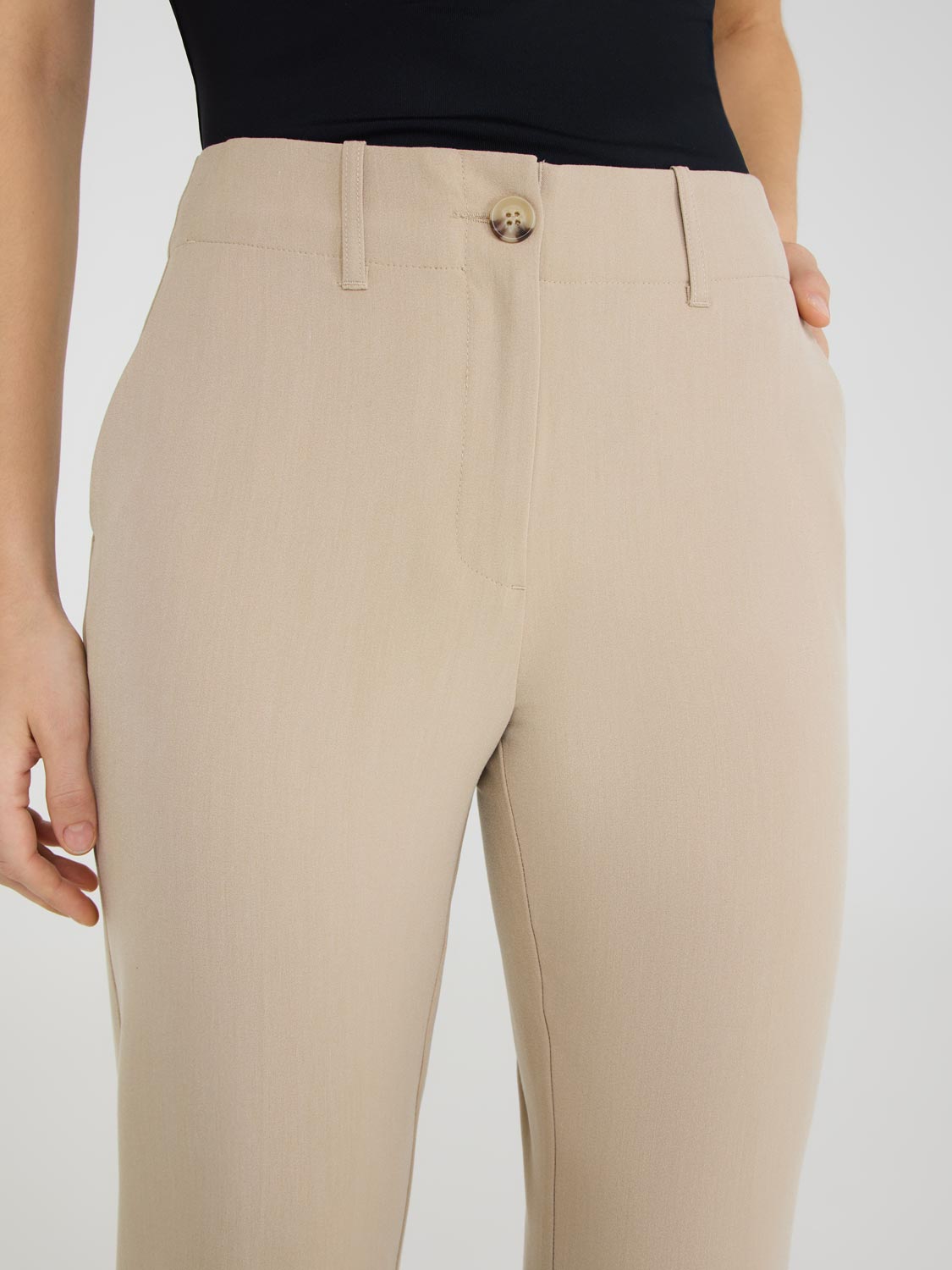 Comfortable No Waistband Straight Leg Pants for Women - Office Wear & Casual Everyday Outfits