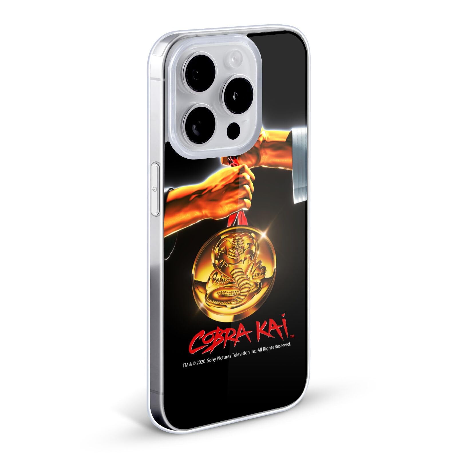 Official Cobra Kai Gold Medal Graphics Soft Gel Case for Apple iPhone 12 Pro Max - Durable Protective Cover with Licensed Design - Perfect for Fans, Everyday Use & Showcasing Your Style
