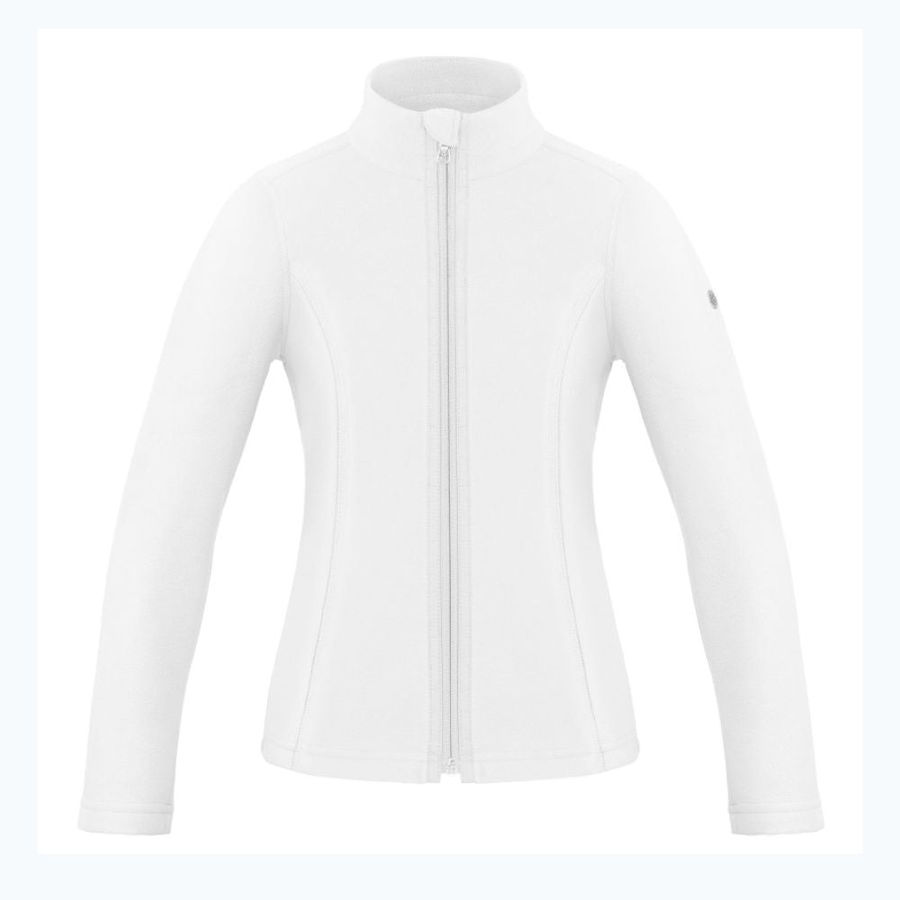 White Micro Fleece Jacket for Girls - Soft & Warm Winter Outerwear for School, Playdates & Outdoor Activities