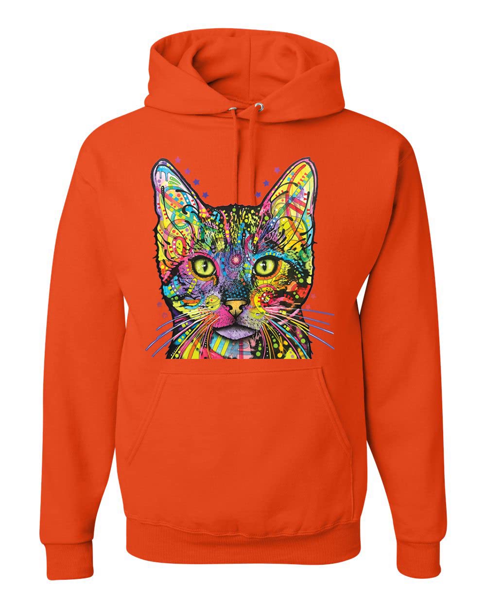 Colorful Cat Hoodie - Cat Mom & Cat Dad Sweatshirt | Dean Russo Art Inspired Unisex Pullover for Animal Lovers | Perfect Gift for Pet Owners & Casual Wear