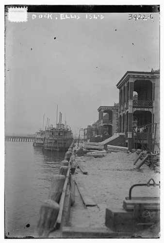 Vintage Reprints Photo of Ellis Island Dock 1900 - Historical Wall Art for Home & Office Decor - Perfect for History Lovers, Classrooms, and Museums