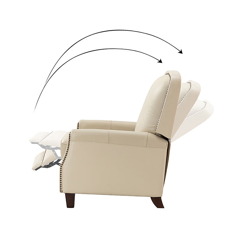 Claudia Genuine Leather Cigar Glider Recliner Chair - Premium Leather Rocking Recliner for Living Room, Nursery & Relaxation | Comfortable Gliding Motion for Nursing Mothers & Seniors