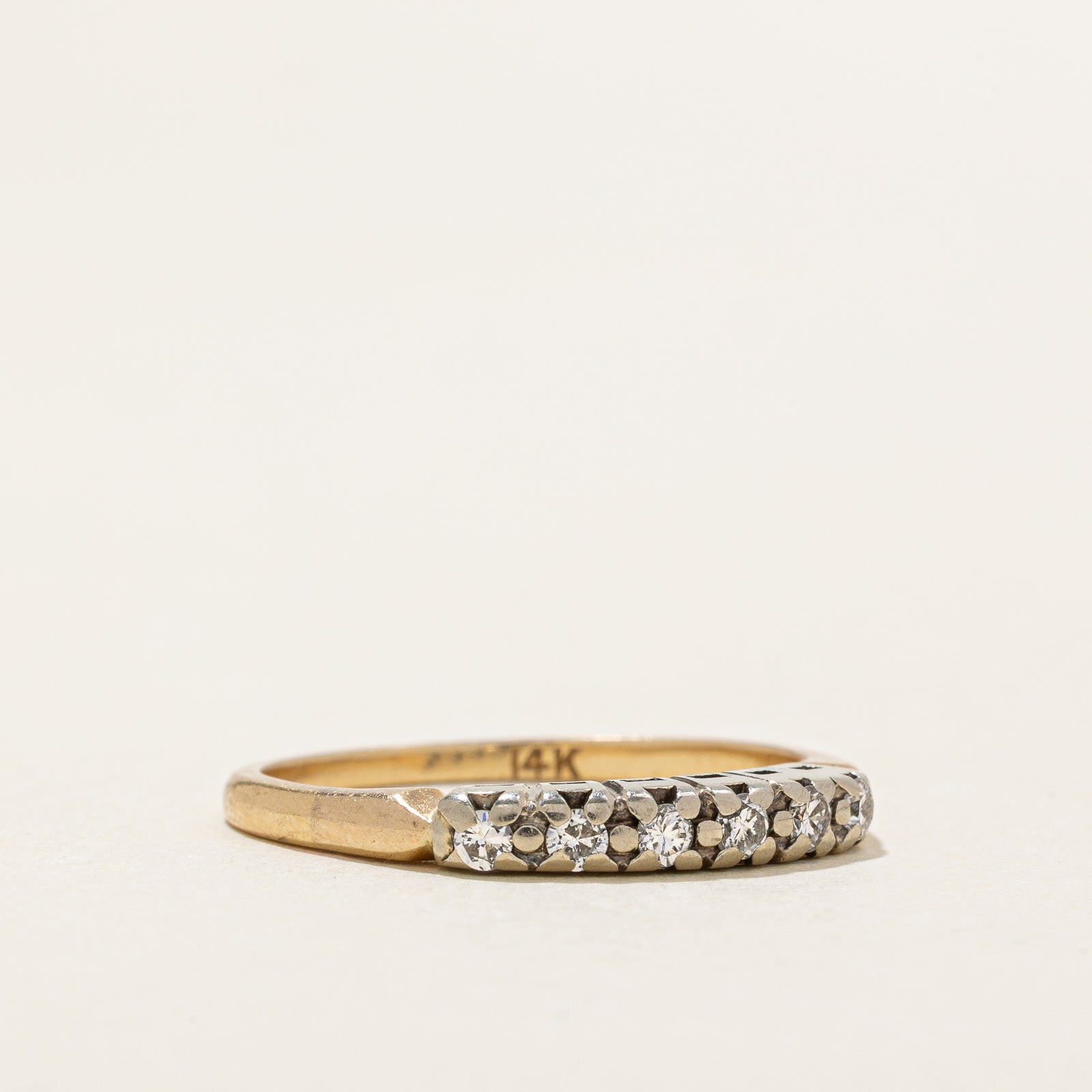 0.18ctw Six Stone Diamond Wedding Band Ring - Size 7.5 for Women | Perfect for Engagement, Anniversary & Bridal Jewelry Gifts