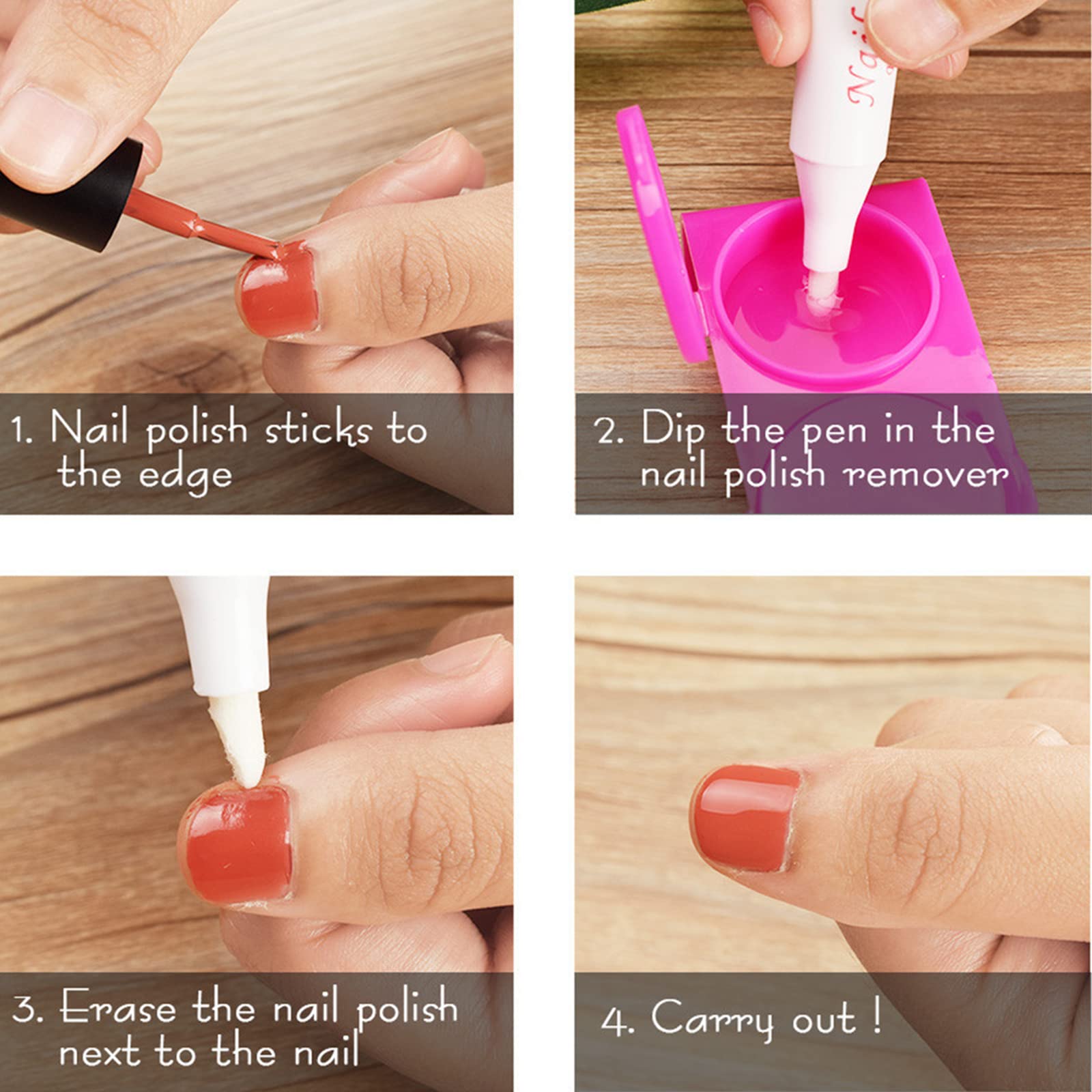 2 Pack Dual-Tip Nail Polish Corrector Pens - Purple Nail Art Cleaner & Edge Sculpting Tool for DIY Manicures & Salon Use | Perfect for Fixing Mistakes & Detailing Nail Designs