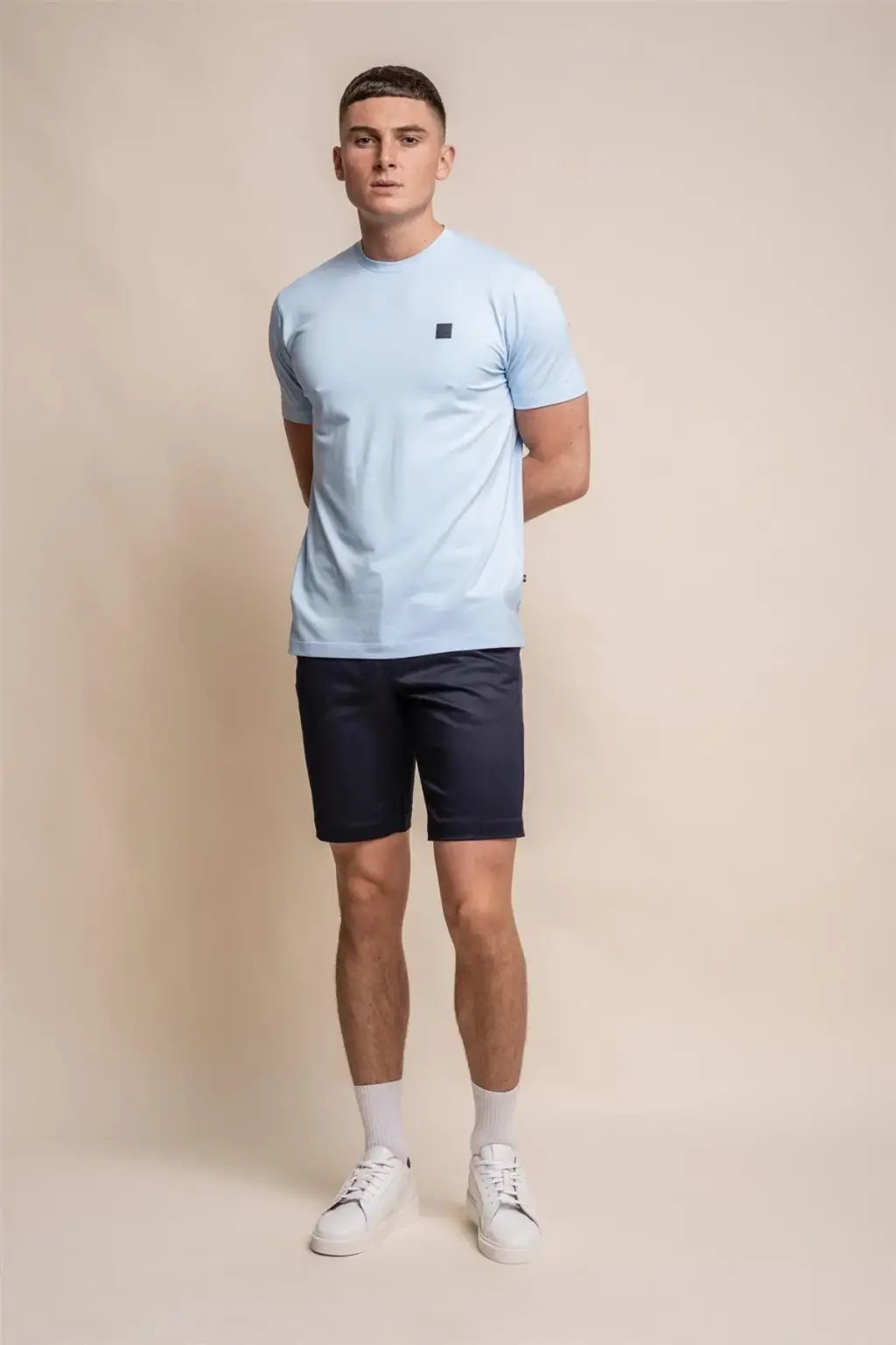 Cavani Men's Sky Blue Bogart T-Shirt - Casual Short Sleeve Cotton Tee for Everyday Wear & Street Style Outfits