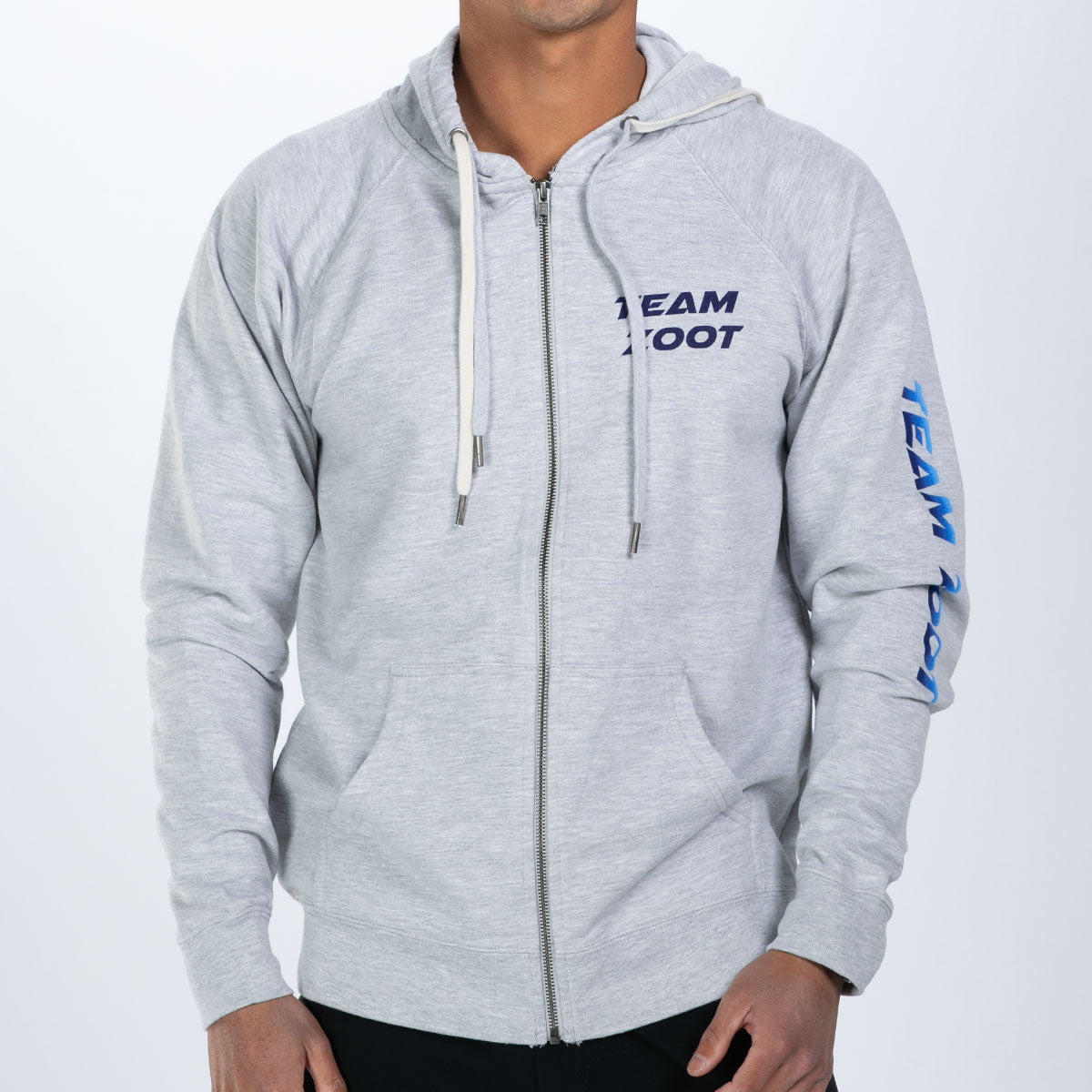 Unisex Terry Zip Hoodie - Team Zoot 2025 Athletic Heather - Comfortable & Stylish Pullover for Running, Gym & Casual Wear