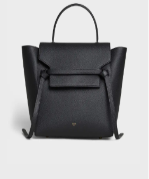 Celine Mini Belt Bag in Black Grained Calfskin Leather - Stylish Crossbody Purse for Women, Perfect for Everyday Use, Work, and Travel