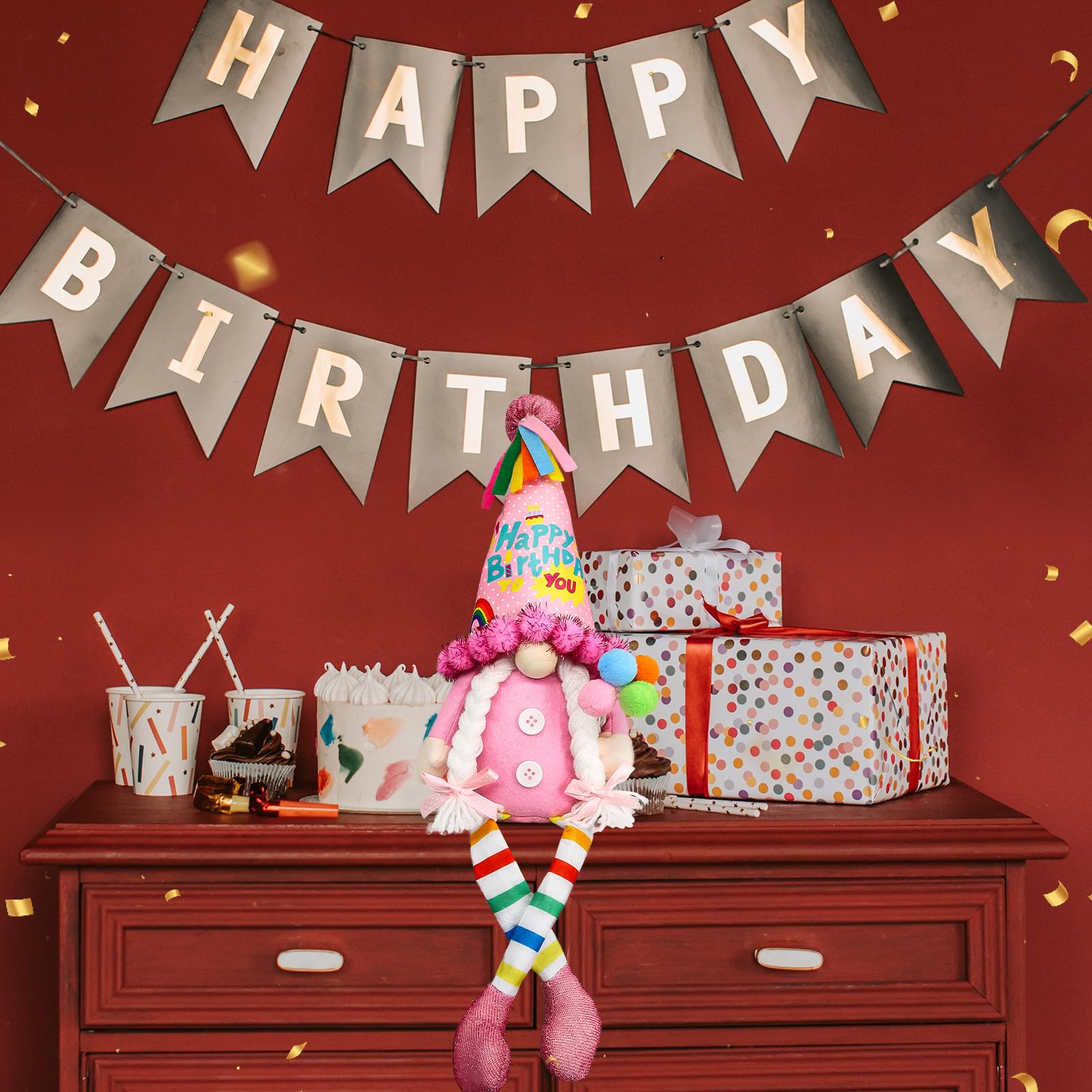 Funny Birthday Gnome Plush Gift for Women - Best Friend, Mom, Sister - Unique Birthday Decorations & Party Supplies | Perfect for Birthdays, Home Decor, and Gifts