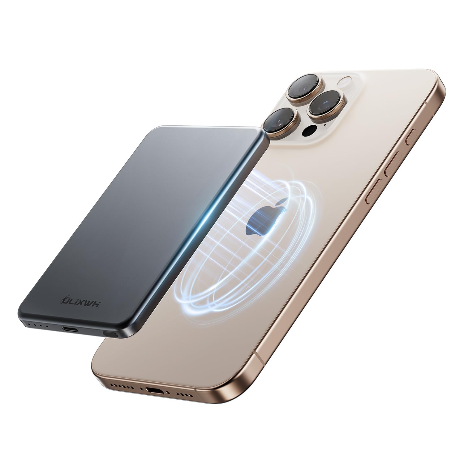 SlimMag 5000mAh Magnetic Wireless Power Bank - Fast Charging Portable Charger with Enhanced Safety, Magsafe Compatible Battery Pack for iPhone 16 Pro Max/16 Pro/16/15/14/13/12 - Perfect for Travel, Work & On-the-Go Charging