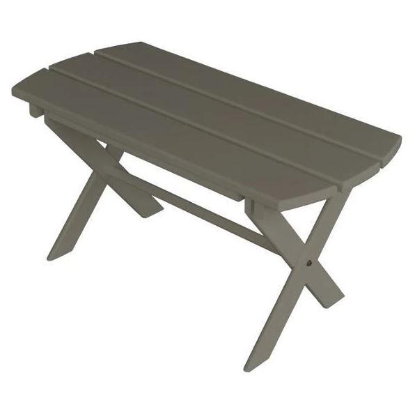 A & L Furniture Yellow Pine Folding Coffee Table - Rustic Wooden Side Table for Living Room, Patio, or Small Spaces - Perfect for Coffee, Books, and Decor