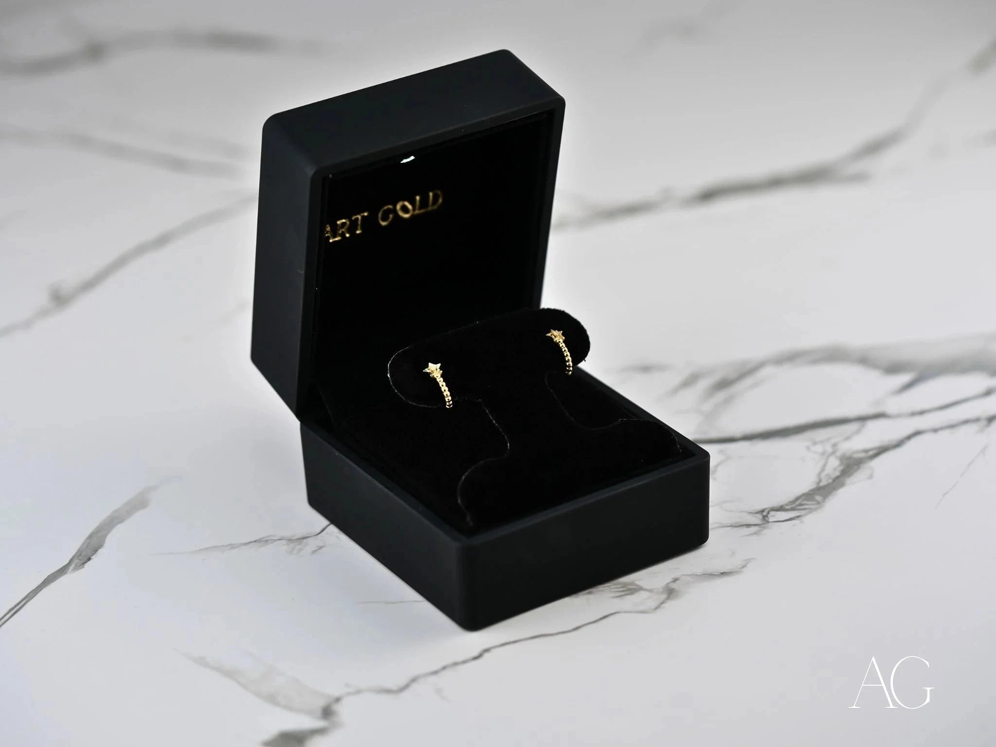 18k Gold Star Earrings – Celestial Glow Dangle Earrings for Women | Perfect for Evening Parties, Weddings & Special Occasions
