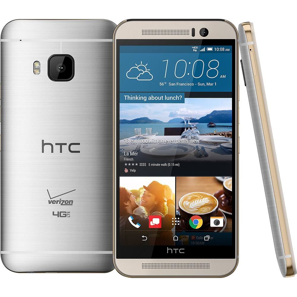 HTC One M9 4G LTE Smartphone - 32GB Storage, Gold & Silver - Perfect for Business, Travel & Entertainment