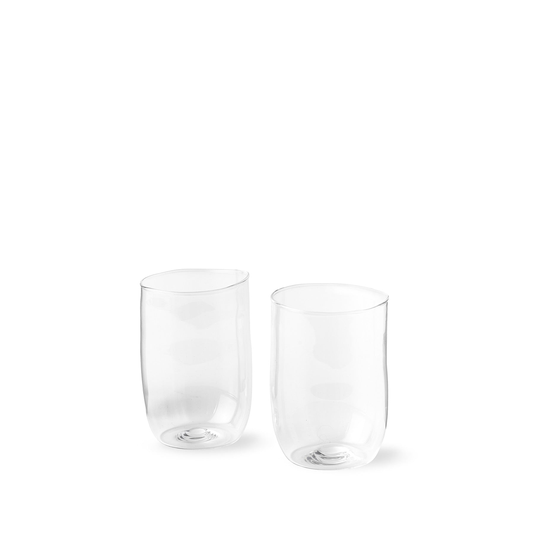 Premium Medium Drinking Glasses Set of 2 - 16oz Clear Glass Cups for Water, Juice, Cocktails - Perfect for Home, Restaurant, Bar & Party Use