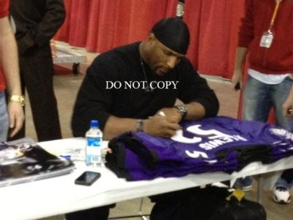Ray Lewis Autographed Baltimore Ravens Jersey - Signed SB XLVII Champions & SB XXXV MVP Football Jersey - Perfect for Collectors, Fans, and Sports Memorabilia Displays