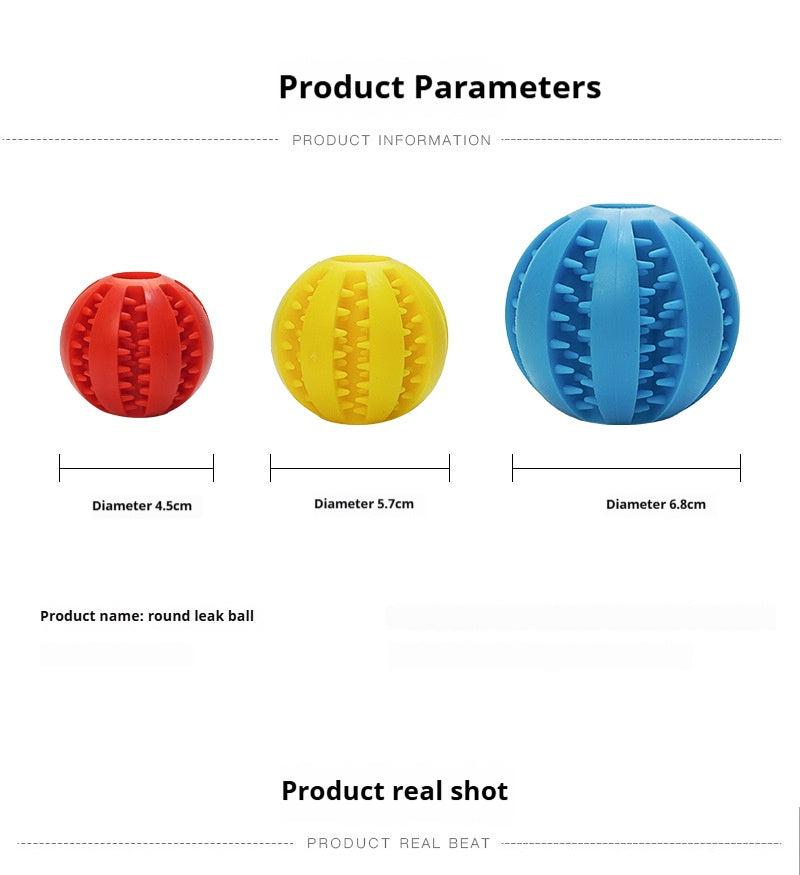 Durable Dog Chew Toy - Leaky Ball for Teething, Boredom & Training - Interactive Pet Supplies for Puppies & Adult Dogs - Perfect for Playtime & Dental Health (Model: 742778970075)