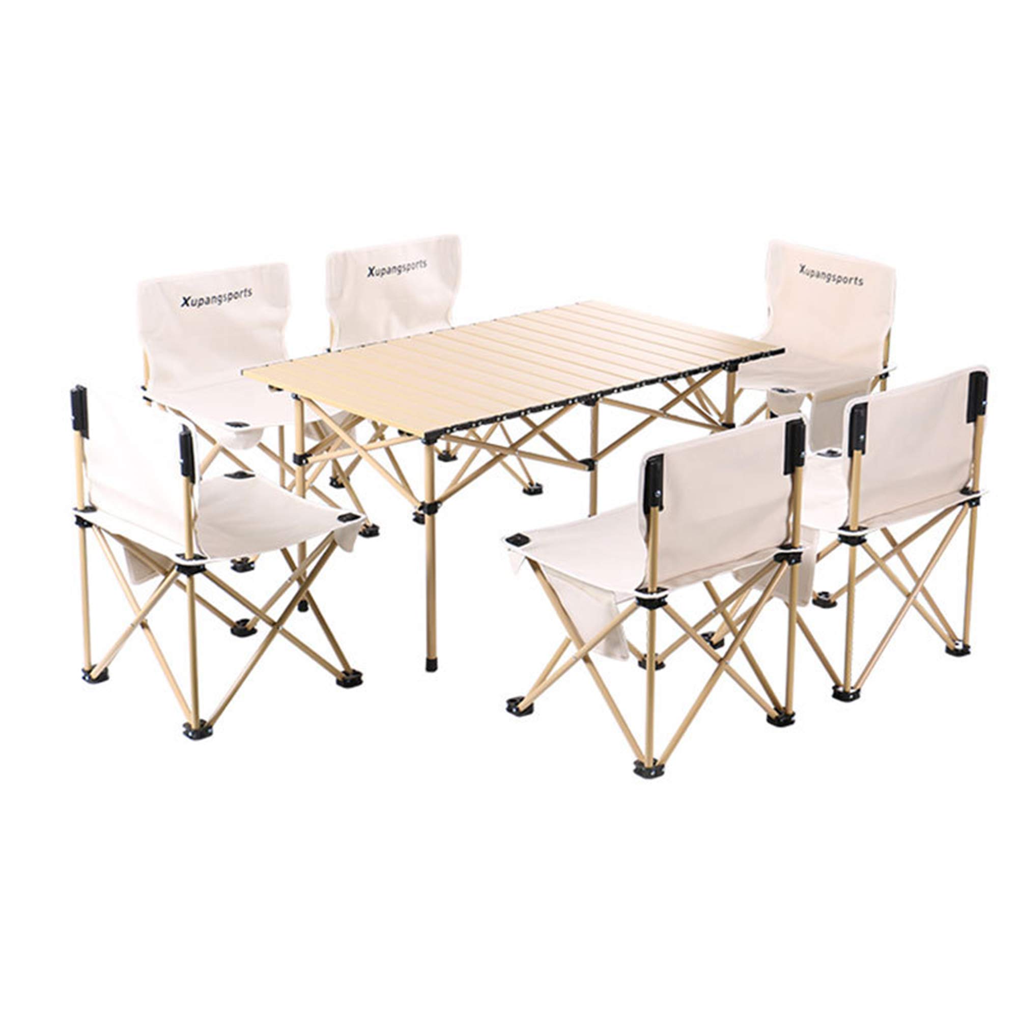 Foldable Camping Table and Chair Set - Lightweight Aluminum Alloy Folding Outdoor Furniture for Picnic, Travel, Beach, Hiking & BBQ | Portable Collapsible Equipment for Cooking, Fishing & Outdoor Adventures