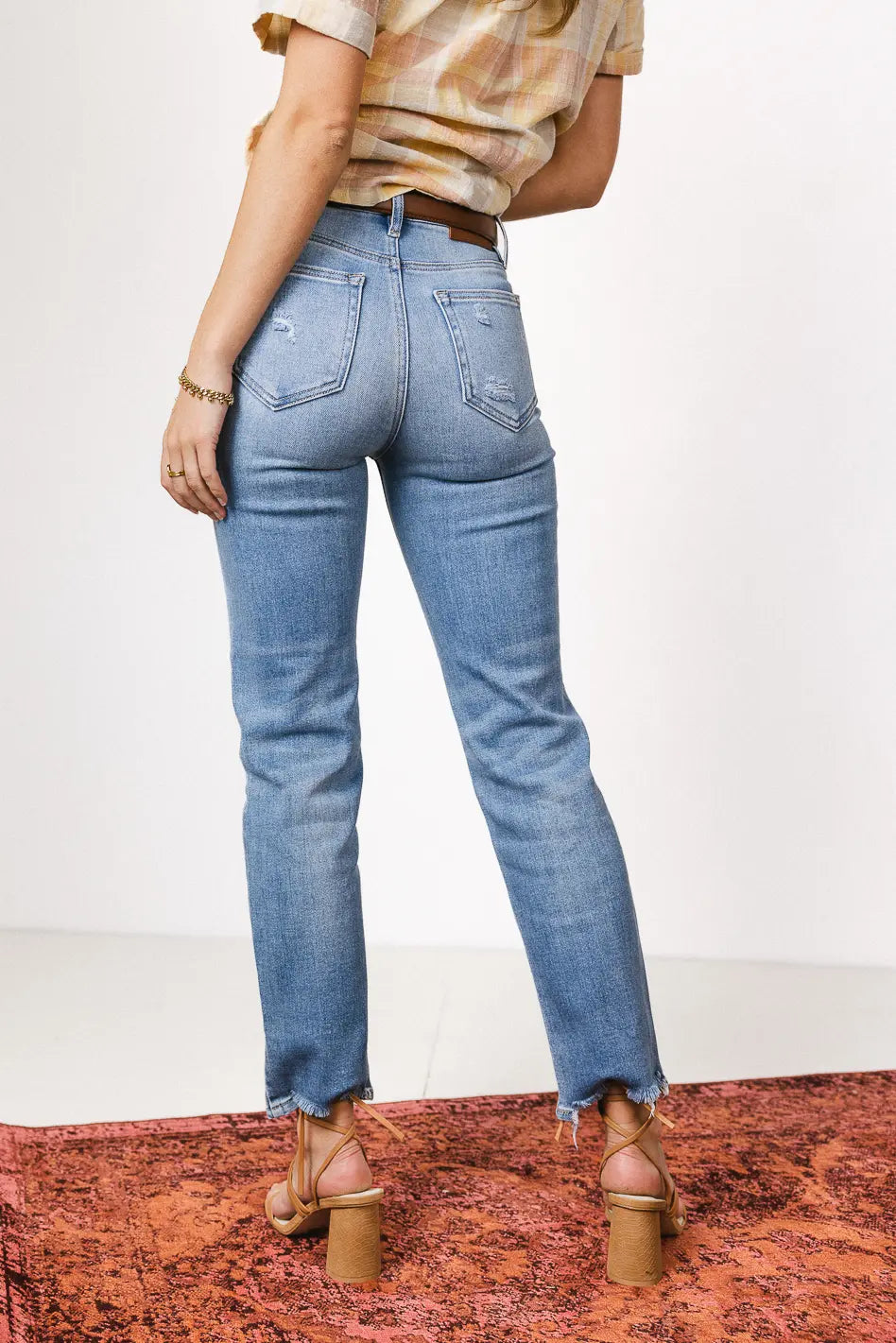 Ellery Women's Light Wash Straight Leg Jeans - Comfortable Denim Pants for Casual Wear & Everyday Outfits