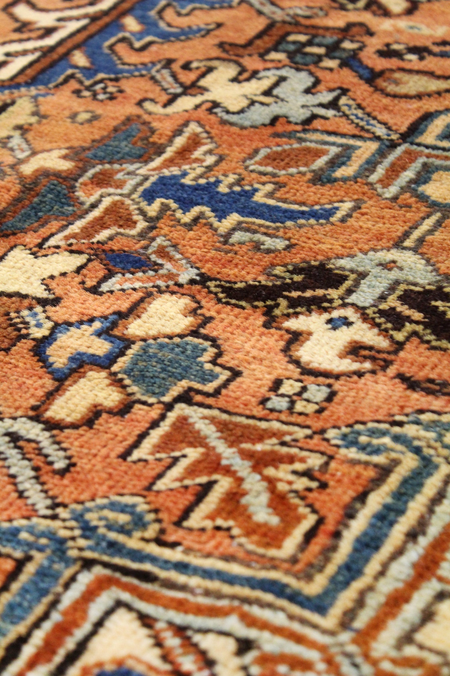 Antique Heriz Handwoven Tribal Rug JF8471 - Authentic Persian Carpet for Living Room, Bedroom & Home Decor