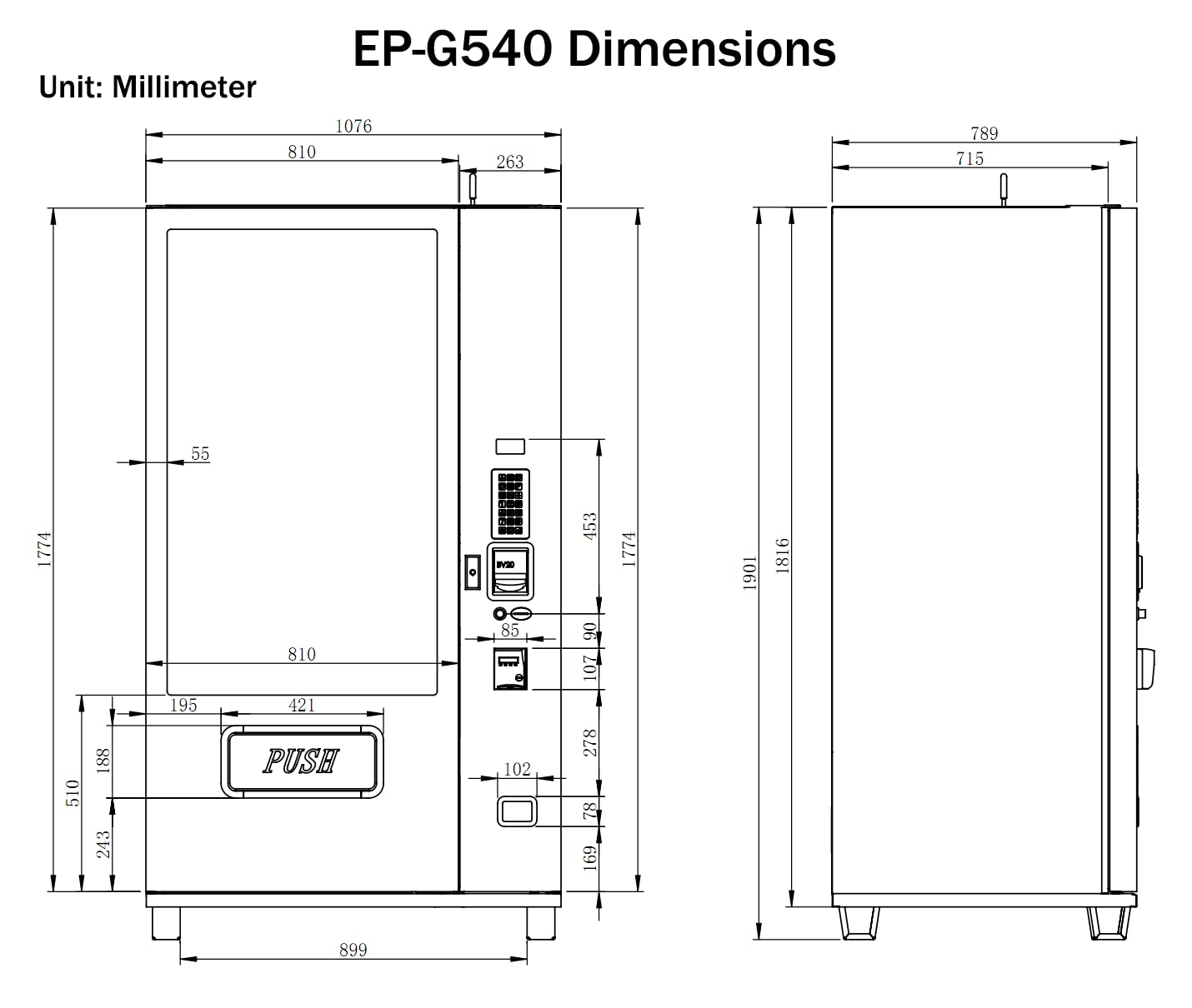 Commercial Refrigerated Beverage Vending Machine with Elevator Delivery & Temperature Control - Perfect for Offices, Schools, and Convenience Stores