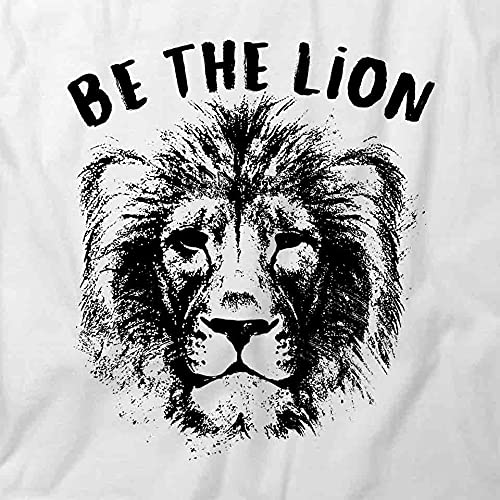 Be The Lion Graphic T-Shirt - Premium Printed Cotton Tee for Men & Women | White Casual Shirt for Streetwear, Gym, and Everyday Outfits