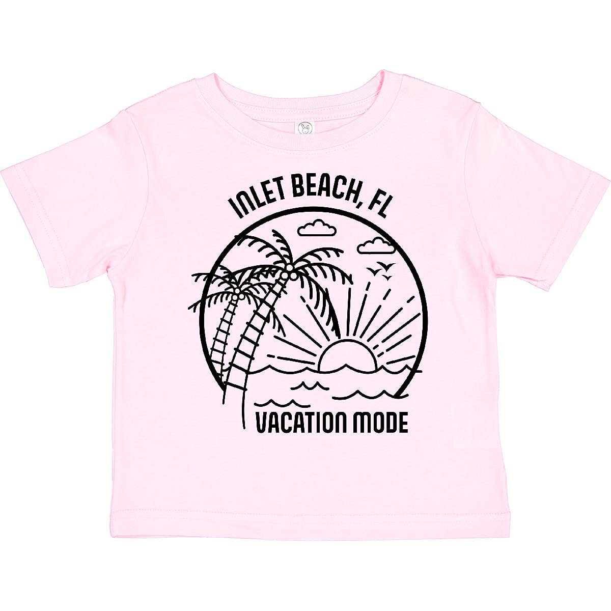 Inktastic Summer Vacation Mode Inlet Beach Florida Toddler T-Shirt - Cute Florida Beach Graphic Tee for Boys & Girls - Perfect for Family Vacations, Beach Trips & Summer Outfits