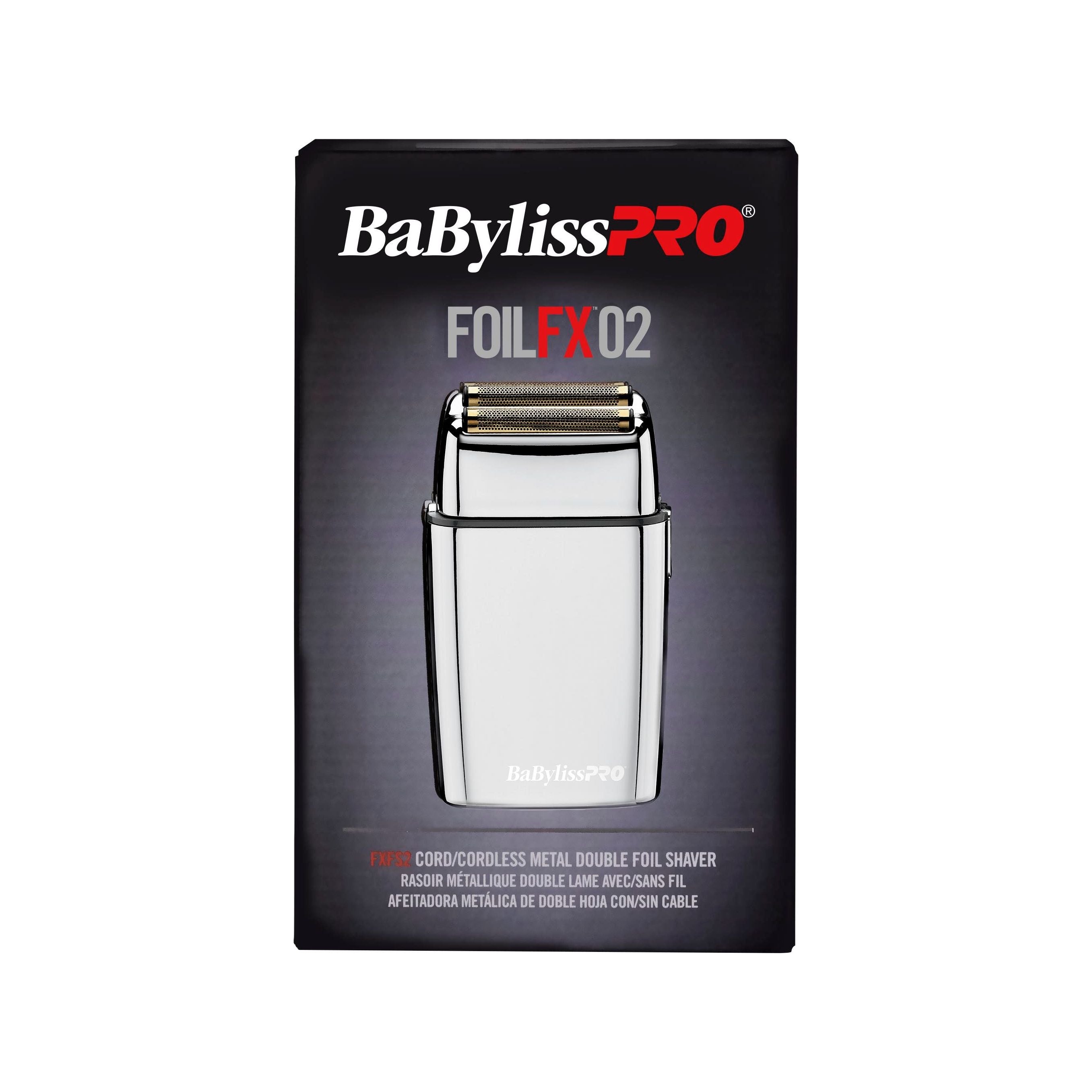 BaBylissPRO Silver Double Foil Shaver for Men - Professional Cordless Electric Razor for Smooth Shaving at Home & Travel - Rechargeable Wet/Dry Foil Shaver with Precision Trimmer