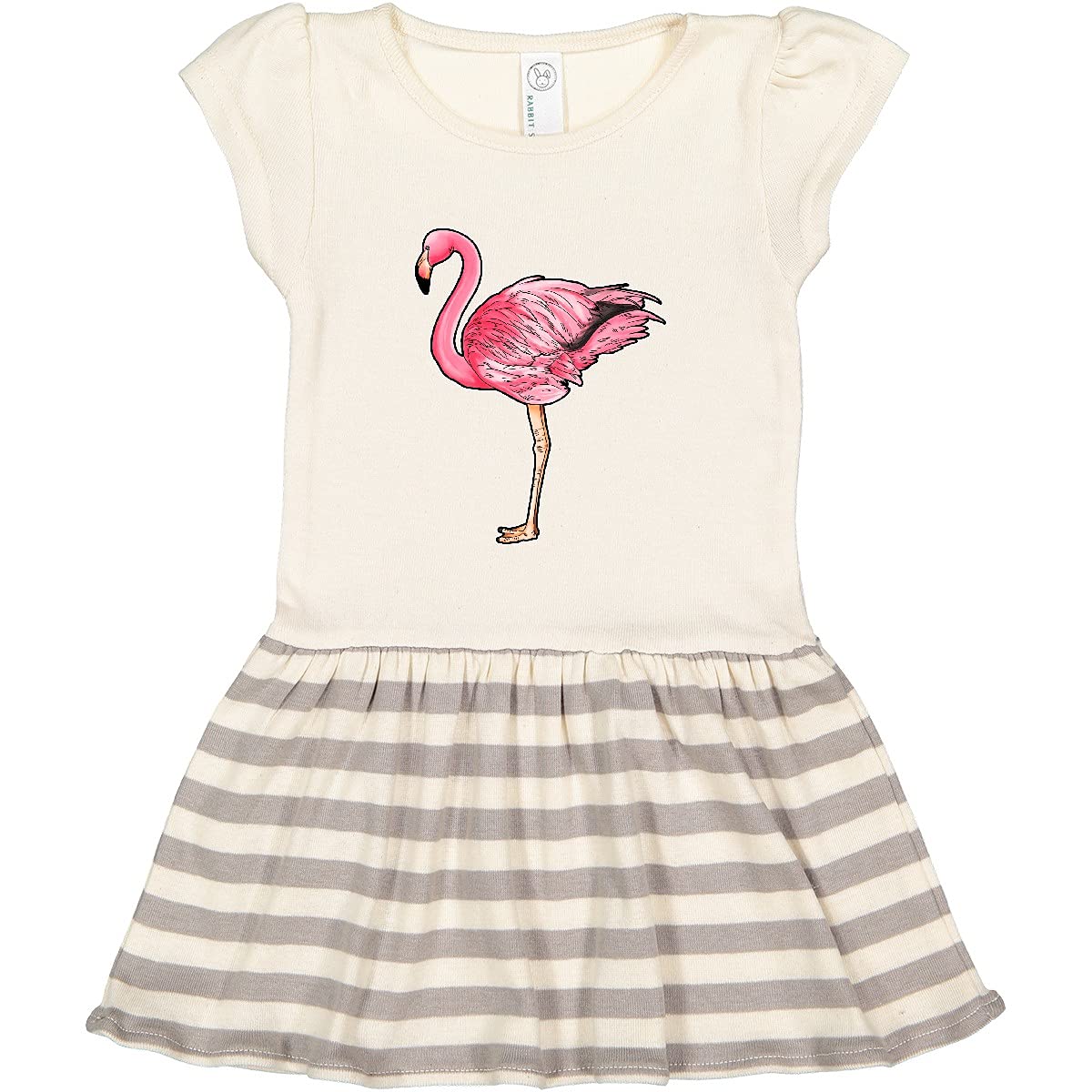 Inktastic Pink Flamingo Toddler Dress - Cute Flamingo Print Baby Girl Outfit for Summer, Beach & Birthday Parties